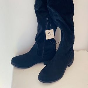 Black Knee High Boots